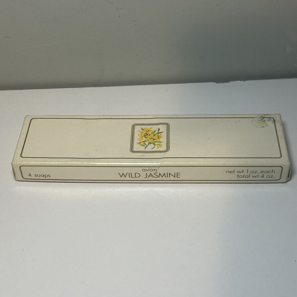 Avon Soap 1983 WILD JASMINE Floral Boxed‎ Vintage Old Stock 4 Pack